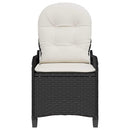 Liggestol med pude Sort 56 x 66 x 95 cm polyrattan