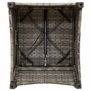 Liggestol med pude Grå 56 x 66 x 95 cm polyrattan
