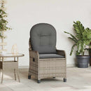Liggestol med pude Grå 56 x 66 x 95 cm polyrattan
