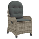 Liggestol med pude Grå 56 x 66 x 95 cm polyrattan