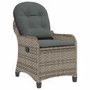 Liggestol med pude Grå 56 x 66 x 95 cm polyrattan