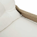 Liggestol med pude Beige 56 x 66 x 95 cm polyrattan
