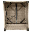 Liggestol med pude Beige 56 x 66 x 95 cm polyrattan