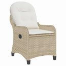Liggestol med pude Beige 56 x 66 x 95 cm polyrattan