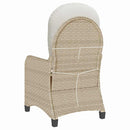 Liggestol med pude Beige 56 x 66 x 95 cm polyrattan