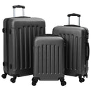 Kuffert med lås 3 pcs Mørkegrå 50 x 31 x 78 cm ABS Plastik