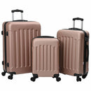 Kuffert med lås 3 pcs Rosenguld 50 x 31 x 78 cm ABS Plastik