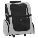kæledyrsvogn 3-i-1 design grå 48x32x(57-106) cm oxfordstof