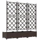 Have Blomsterkrukke 3 pcs Brun 120 x 40 x 125,5 cm Plastik