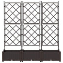 Have Blomsterkrukke 3 pcs Brun 120 x 40 x 125,5 cm Plastik