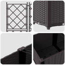 Have Blomsterkrukke 3 pcs Brun 120 x 40 x 143 cm Plastik