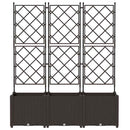 Have Blomsterkrukke 3 pcs Brun 120 x 40 x 143 cm Plastik