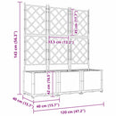 Have Blomsterkrukke 3 pcs Brun 120 x 40 x 143 cm Plastik