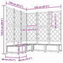 Have Blomsterkrukke 5 pcs Brun 120 x 120 x 125,5 cm Plastik