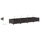 Have Blomsterkrukke 4 pcs Brun 160 x 40 x 22 cm Plastik