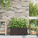 Have Blomsterkrukke 2 pcs Brun 80 x 40 x 37,5 cm Plastik