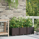 Have Blomsterkrukke 3 pcs Brun 120 x 40 x 37,5 cm Plastik