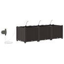 Have Blomsterkrukke 3 pcs Brun 120 x 40 x 37,5 cm Plastik
