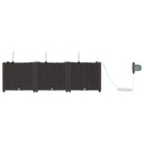 Have Blomsterkrukke 3 pcs Brun 120 x 40 x 37,5 cm Plastik
