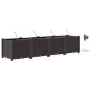 Have Blomsterkrukke 4 pcs Brun 160 x 40 x 37,5 cm Plastik