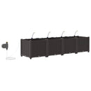 Have Blomsterkrukke 4 pcs Brun 160 x 40 x 37,5 cm Plastik