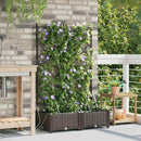 Have Blomsterkrukke 2 pcs Brun 80 x 40 x 126 cm Plastik