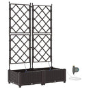 Have Blomsterkrukke 2 pcs Brun 80 x 40 x 126 cm Plastik