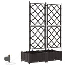 Have Blomsterkrukke 2 pcs Brun 80 x 40 x 126 cm Plastik