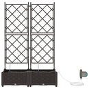 Have Blomsterkrukke 2 pcs Brun 80 x 40 x 126 cm Plastik