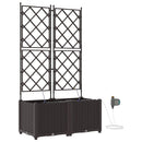 Have Blomsterkrukke 2 pcs Brun 80 x 40 x 142 cm Plastik