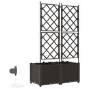 Have Blomsterkrukke 2 pcs Brun 80 x 40 x 142 cm Plastik