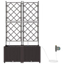 Have Blomsterkrukke 2 pcs Brun 80 x 40 x 142 cm Plastik