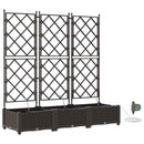 Have Blomsterkrukke 3 pcs Brun 120 x 40 x 126 cm Plastik