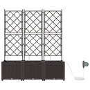 Have Blomsterkrukke 3 pcs Brun 120 x 40 x 142 cm Plastik