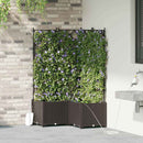 Have Blomsterkrukke 3 pcs Brun 80 x 80 x 142 cm Plastik