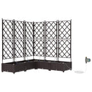 Have Blomsterkrukke 5 pcs Brun 120 x 120 x 126 cm Plastik