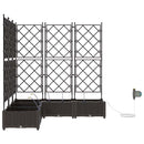 Have Blomsterkrukke 5 pcs Brun 120 x 120 x 126 cm Plastik