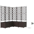 Have Blomsterkrukke 5 pcs Brun 120 x 120 x 142 cm Plastik