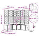 Have Blomsterkrukke 5 pcs Brun 120 x 120 x 142 cm Plastik