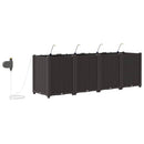 Have Blomsterkrukke 4 pcs Brun 160 x 40 x 52 cm Plastik