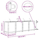 Have Blomsterkrukke 4 pcs Brun 160 x 40 x 52 cm Plastik