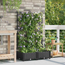 Have Blomsterkrukke 2 pcs Sort 80 x 40 x 125,5 cm Plastik