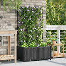 Have Blomsterkrukke 2 pcs Sort 80 x 40 x 143 cm Plastik