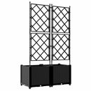 Have Blomsterkrukke 2 pcs Sort 80 x 40 x 143 cm Plastik