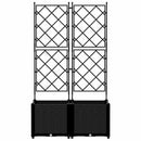 Have Blomsterkrukke 2 pcs Sort 80 x 40 x 143 cm Plastik