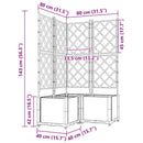 Have Blomsterkrukke 3 stk. Sort 80 x 80 x 143 cm PP