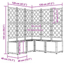 Have Blomsterkrukke 5 pcs Sort 120 x 120 x 143 cm Plastik