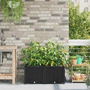 Have Blomsterkrukke 2 pcs Sort 80 x 40 x 37,5 cm Plastik