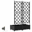 Have Blomsterkrukke 2 pcs Sort 80 x 40 x 126 cm Plastik