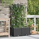 Have Blomsterkrukke 2 pcs Sort 80 x 40 x 142 cm Plastik